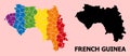 Spectrum Pattern Map of French Guinea for LGBT