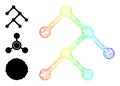 Spectral Gradient Irregular Mesh Binary Structure Icon Royalty Free Stock Photo