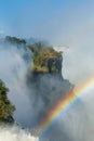 Rainbow on Victoria falls, Zimbabwe, Africa Royalty Free Stock Photo