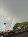 Rainbow view at jam gadang