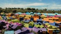 Rainbow Village rooftop in the morning.