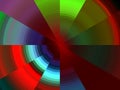 Rainbow vivid circular colors radient abstract texture and design