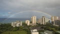 Rainbow at Waikiki Beach Royalty Free Stock Photo