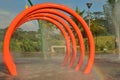 Rainbow at Water Playground Royalty Free Stock Photo