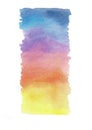 Rainbow watercolor background with bright colors, texture