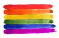 Abstract watercolor rainbow background. Gay pride LGBT flag.