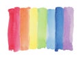 Rainbow watercolor paint stripe Royalty Free Stock Photo