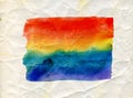 Rainbow watercolor painted background Royalty Free Stock Photo