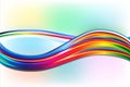 Rainbow waves vector background template