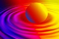 Rainbow waves with ball