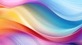 Rainbow Wavy Satin Background, abstract illustration