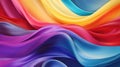 Rainbow Wavy Satin Background, abstract illustration