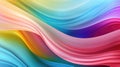 Rainbow Wavy Satin Background, abstract illustration