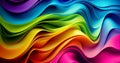 Rainbow Wavy Satin Background