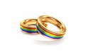 Rainbow wedding rings