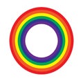 Rainbow wheel on white
