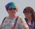 Rainbow Wig For Jazzfest Royalty Free Stock Photo