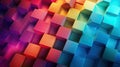 rainbow wooden blocks background