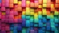 rainbow wooden blocks background