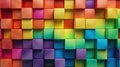 rainbow wooden blocks background