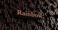 Rainbow - Wooden 3D rendered letters/message