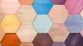 rainbow wooden rhombusbackground