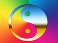 Rainbow Yin Yang Royalty Free Stock Photo