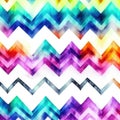 Rainbow zigzag background. Seamless pattern. Vector. generative AI Generative AI Royalty Free Stock Photo