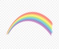 Rainbows in different shape realistic set on transparent. Vector stock illustration Royalty Free Stock Photo