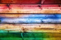 Rainbows wooden background for many applications