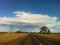 Raincloud over Road