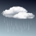 Raincloud and rain in the dark sky Royalty Free Stock Photo