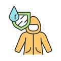 Raincoat color icon