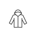 Raincoat line icon