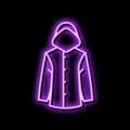 raincoat yellow autumn neon glow icon illustration