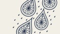 Raindrop Pattern Abstract Minimalist Weather Design Vector, vector design Generative AI Royalty Free Stock Photo