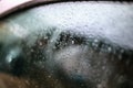 Raindrops on the car glass. Royalty Free Stock Photo