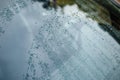 Raindrops on the car glass. Royalty Free Stock Photo