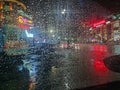 raindrops on the car window