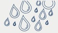 Raindrops Falling Abstract Weather Pattern Nature Vector, vector design Generative AI Royalty Free Stock Photo