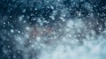 raindrops falling on a window with a blue background