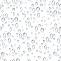 Raindrops fogged glass window. Water drop seamless pattern. Fresh rain drops. Condensation or irrigation abstract Royalty Free Stock Photo