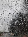 Raindrops on glass. Royalty Free Stock Photo