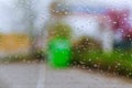 Raindrops on glass of car Royalty Free Stock Photo