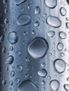 raindrops on metal surface in rainy days Royalty Free Stock Photo