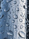 raindrops on metal surface in rainy days Royalty Free Stock Photo