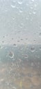 Raindrops on a plastic surface. Royalty Free Stock Photo