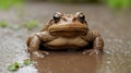 Raindrops and Puddles: The Houston ToadÃ¢â¬â¢s Voyage Royalty Free Stock Photo