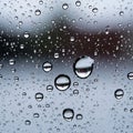 Gnification are evident as some drops reflect and refract the surrounding Royalty Free Stock Photo