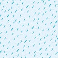 Raindrops Vector Seamless Pattern. Handdrawn.